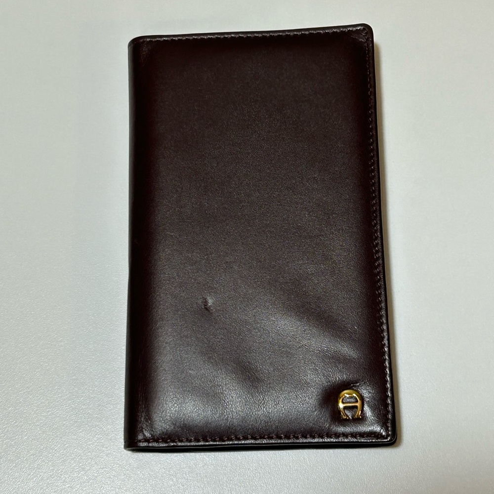 Etienne Aigner Maroon Leather Address Book